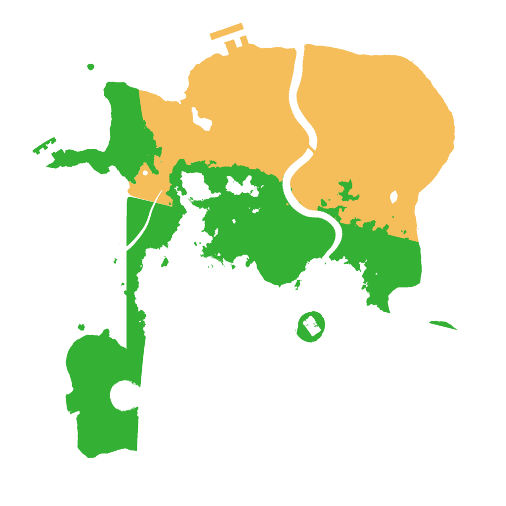 Biome Rust Map: Procedural Map, Size: 3000, Seed: 12233