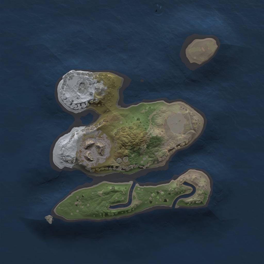 Rust Map: Procedural Map, Size: 1600, Seed: 1946250, 4 Monuments