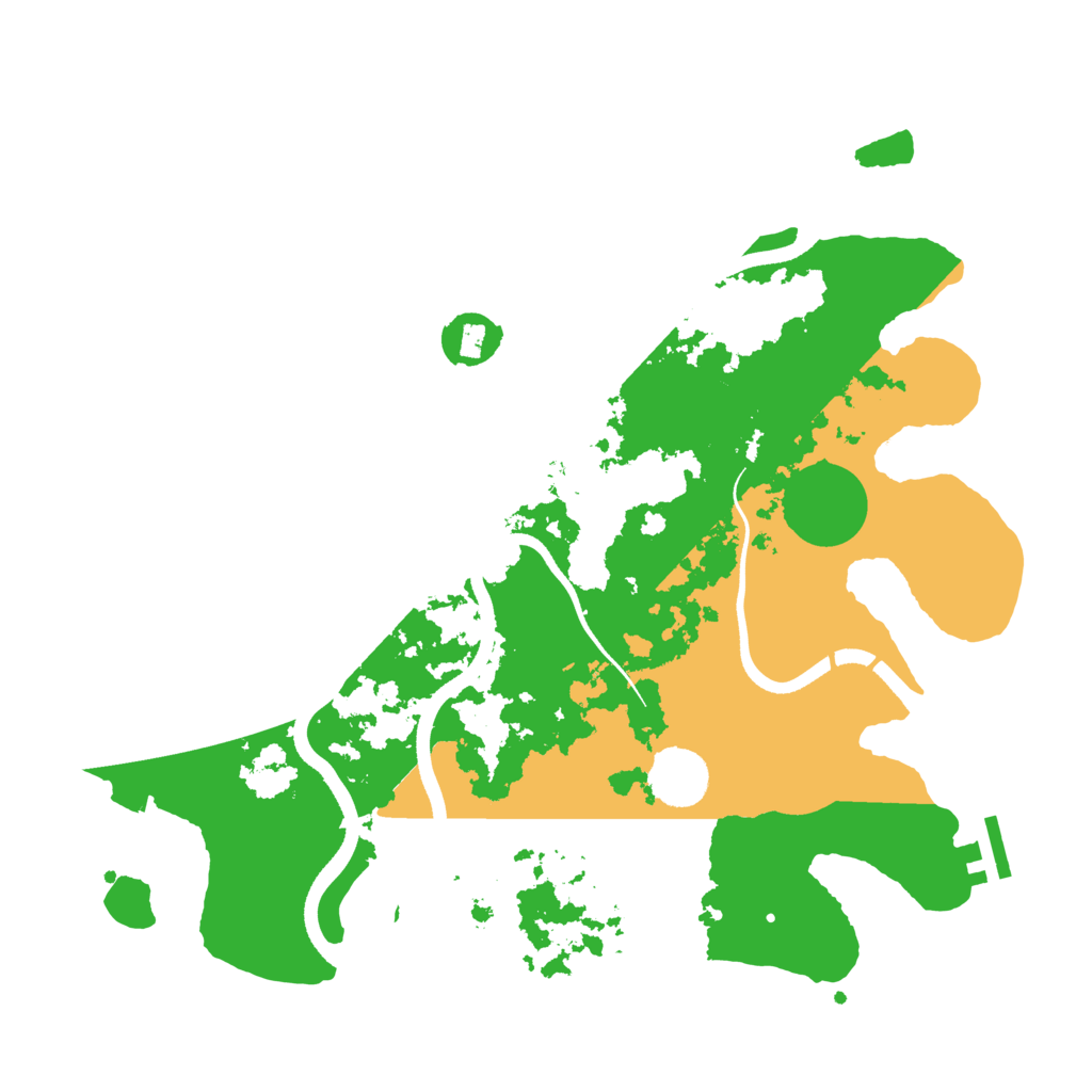 Biome Rust Map: Procedural Map, Size: 3500, Seed: 231245