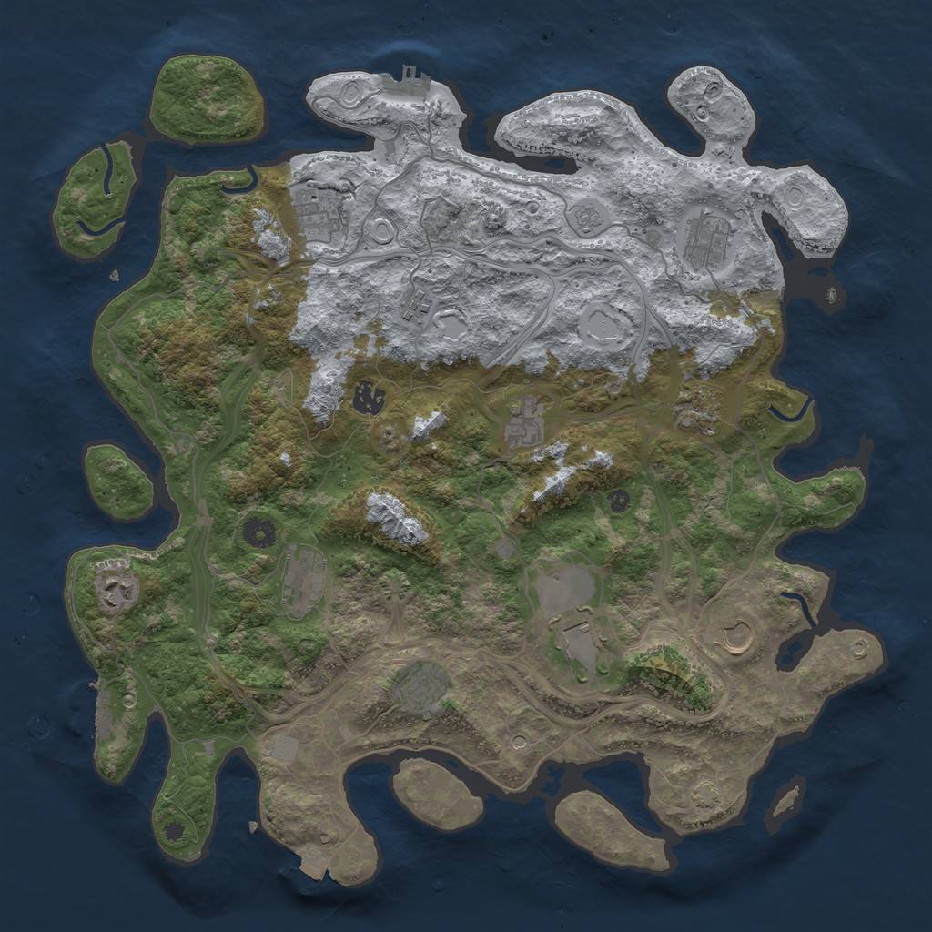 Rust Map: Procedural Map, Size: 4250, Seed: 11337, 19 Monuments