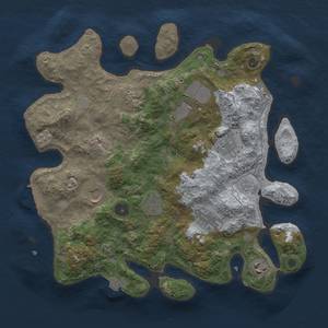 Thumbnail Rust Map: Procedural Map, Size: 3500, Seed: 1586472421, 14 Monuments