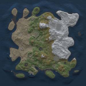 Thumbnail Rust Map: Procedural Map, Size: 3500, Seed: 739064185, 12 Monuments