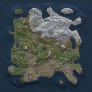 Thumbnail Rust Map: Procedural Map, Size: 3500, Seed: 1581106, 15 Monuments