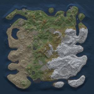 Thumbnail Rust Map: Procedural Map, Size: 3850, Seed: 889369, 18 Monuments