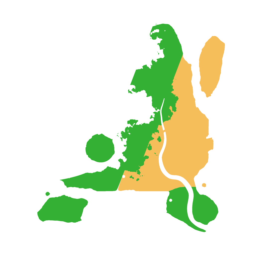 Biome Rust Map: Procedural Map, Size: 2500, Seed: 358057419