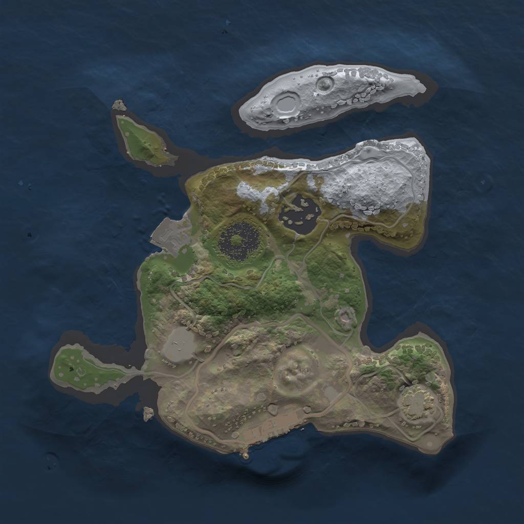 Rust Map: Procedural Map, Size: 2000, Seed: 5236234, 6 Monuments