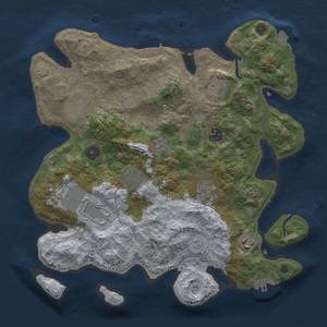 Thumbnail Rust Map: Procedural Map, Size: 3500, Seed: 2706, 16 Monuments