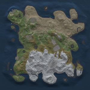 Thumbnail Rust Map: Procedural Map, Size: 3500, Seed: 657285304, 15 Monuments