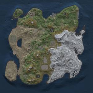 Thumbnail Rust Map: Procedural Map, Size: 3500, Seed: 1392590862, 16 Monuments