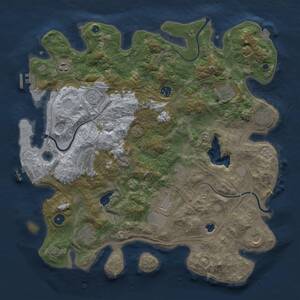 Thumbnail Rust Map: Procedural Map, Size: 4250, Seed: 886175968, 16 Monuments