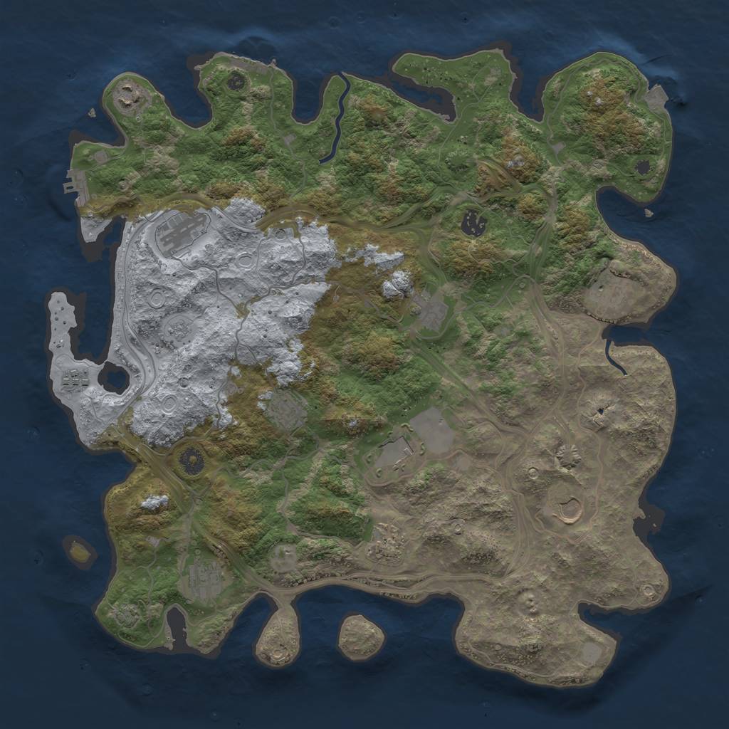 Rust Map: Procedural Map, Size: 4250, Seed: 886175968, 19 Monuments