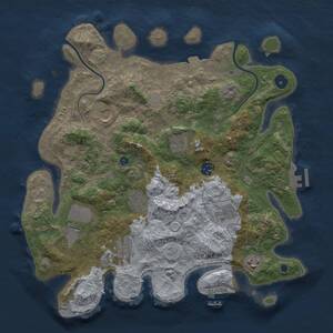 Thumbnail Rust Map: Procedural Map, Size: 3750, Seed: 812338, 14 Monuments