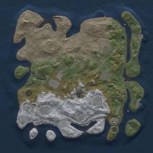 Thumbnail Rust Map: Procedural Map, Size: 3750, Seed: 505279, 17 Monuments