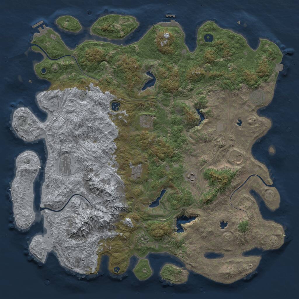 Rust Map: Procedural Map, Size: 5000, Seed: 1178007282, 15 Monuments