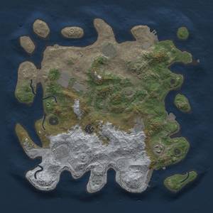 Thumbnail Rust Map: Procedural Map, Size: 3500, Seed: 2762024, 15 Monuments