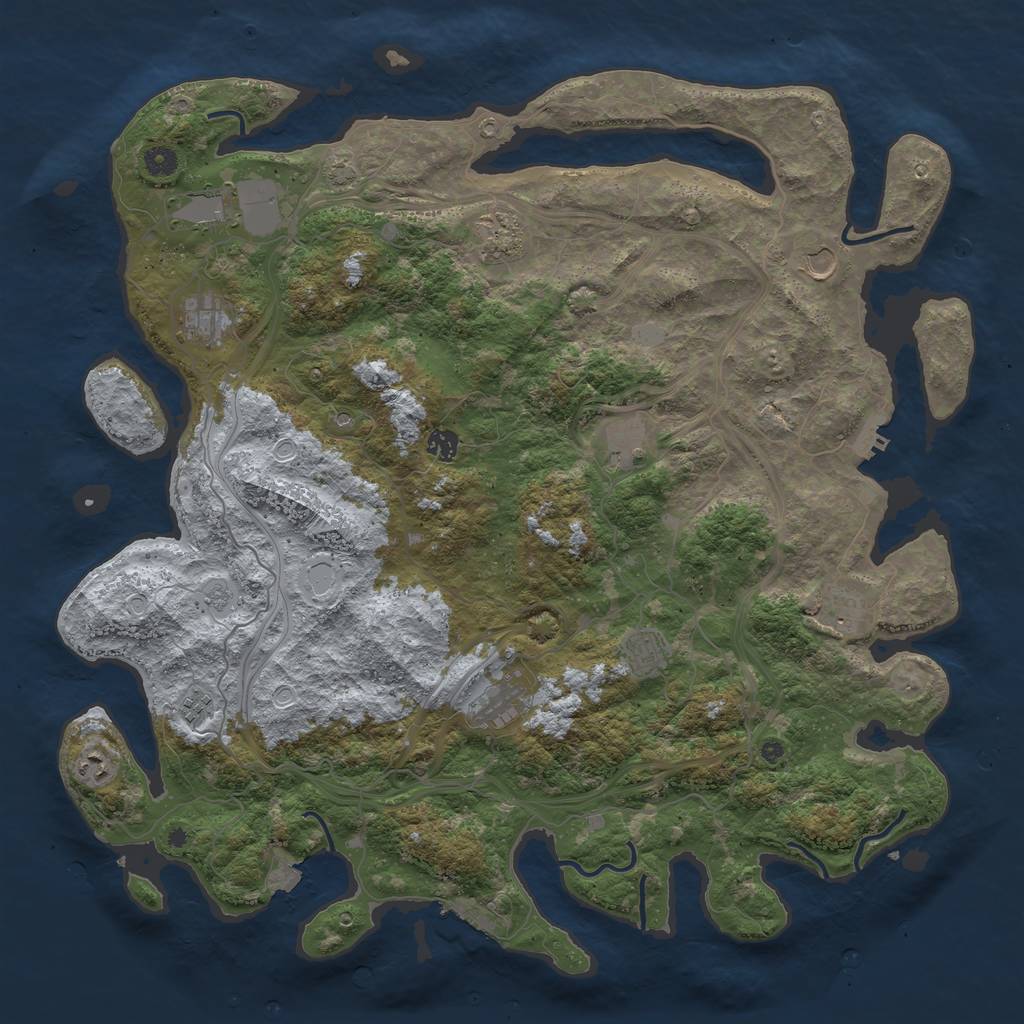 Rust Map: Procedural Map, Size: 4750, Seed: 511, 19 Monuments