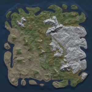 Thumbnail Rust Map: Procedural Map, Size: 6000, Seed: 8612, 19 Monuments