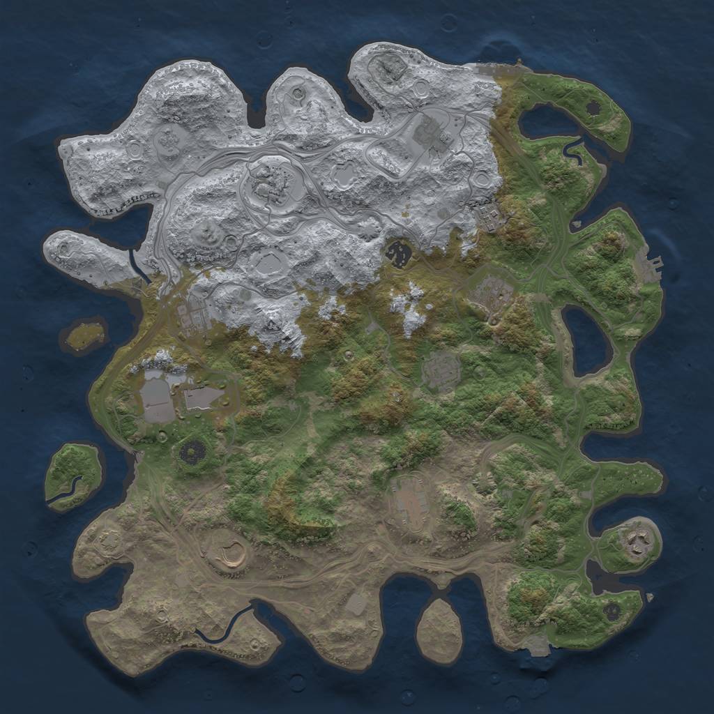 Rust Map: Procedural Map, Size: 4250, Seed: 86, 19 Monuments