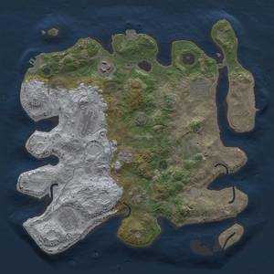 Thumbnail Rust Map: Procedural Map, Size: 3250, Seed: 220324883, 15 Monuments