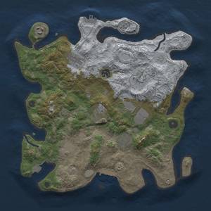 Thumbnail Rust Map: Procedural Map, Size: 3500, Seed: 265313007, 17 Monuments