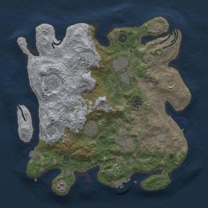 Thumbnail Rust Map: Procedural Map, Size: 3600, Seed: 1983, 17 Monuments