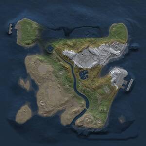 Thumbnail Rust Map: Procedural Map, Size: 2300, Seed: 1838437892, 8 Monuments