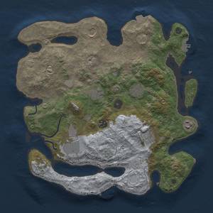 Thumbnail Rust Map: Procedural Map, Size: 3500, Seed: 669373084, 16 Monuments