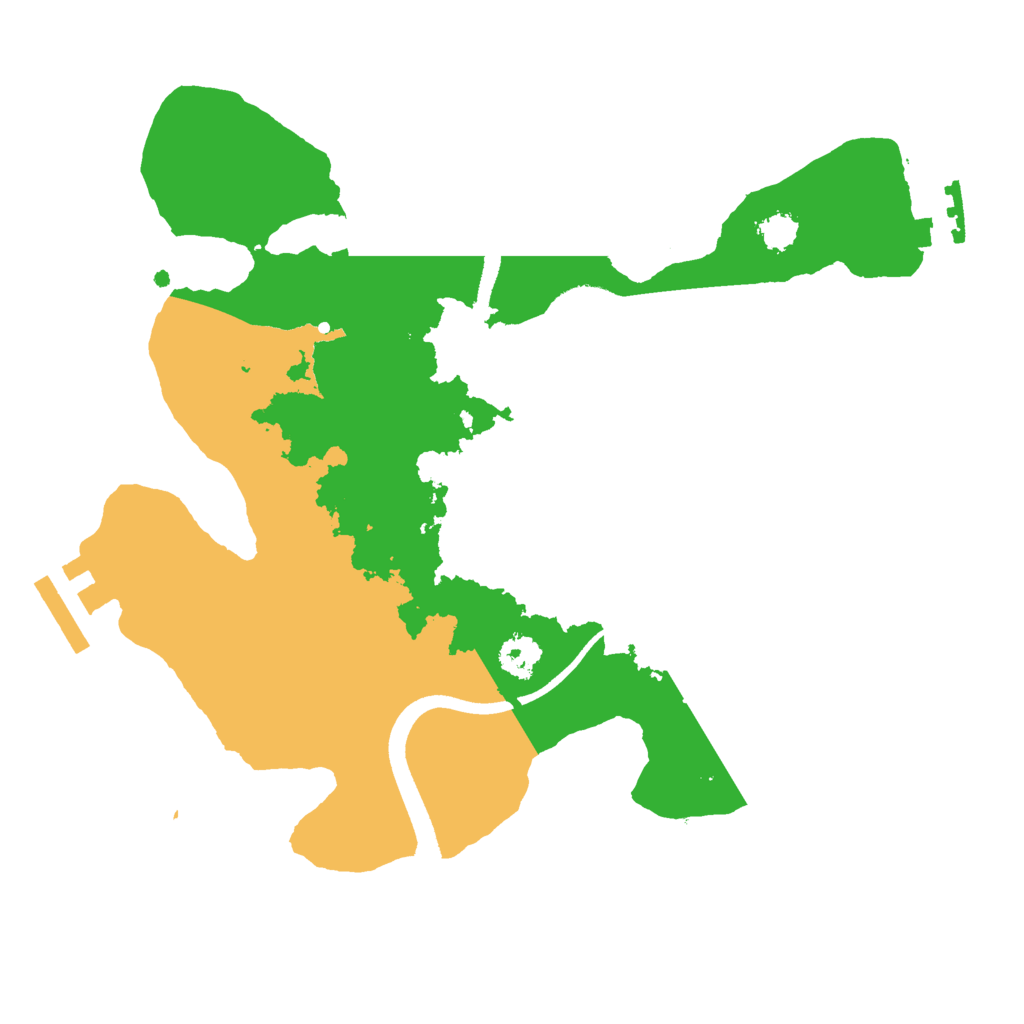 Biome Rust Map: Procedural Map, Size: 2500, Seed: 166184784