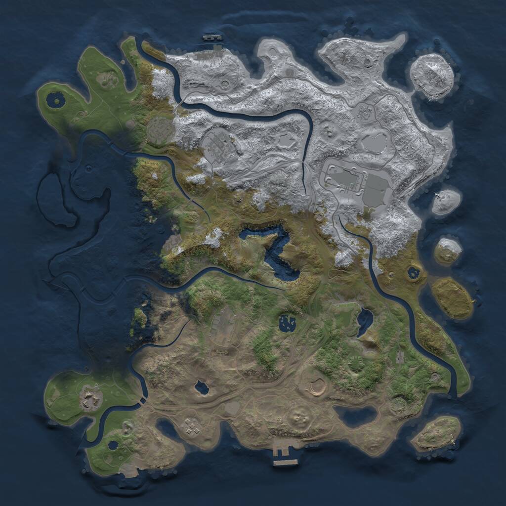 Rust Map: Procedural Map, Size: 4250, Seed: 15568, 15 Monuments