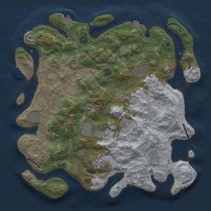 Thumbnail Rust Map: Procedural Map, Size: 4100, Seed: 12742, 19 Monuments