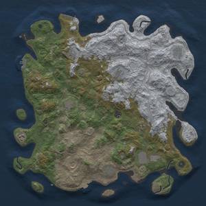 Thumbnail Rust Map: Procedural Map, Size: 4500, Seed: 575703444, 19 Monuments