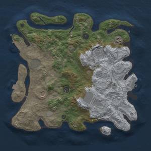 Thumbnail Rust Map: Procedural Map, Size: 3600, Seed: 27624, 15 Monuments