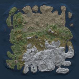 Thumbnail Rust Map: Procedural Map, Size: 4200, Seed: 684018160, 18 Monuments