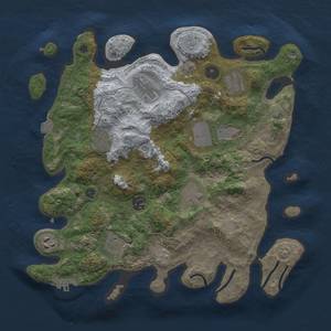 Thumbnail Rust Map: Procedural Map, Size: 3500, Seed: 1304894542, 16 Monuments