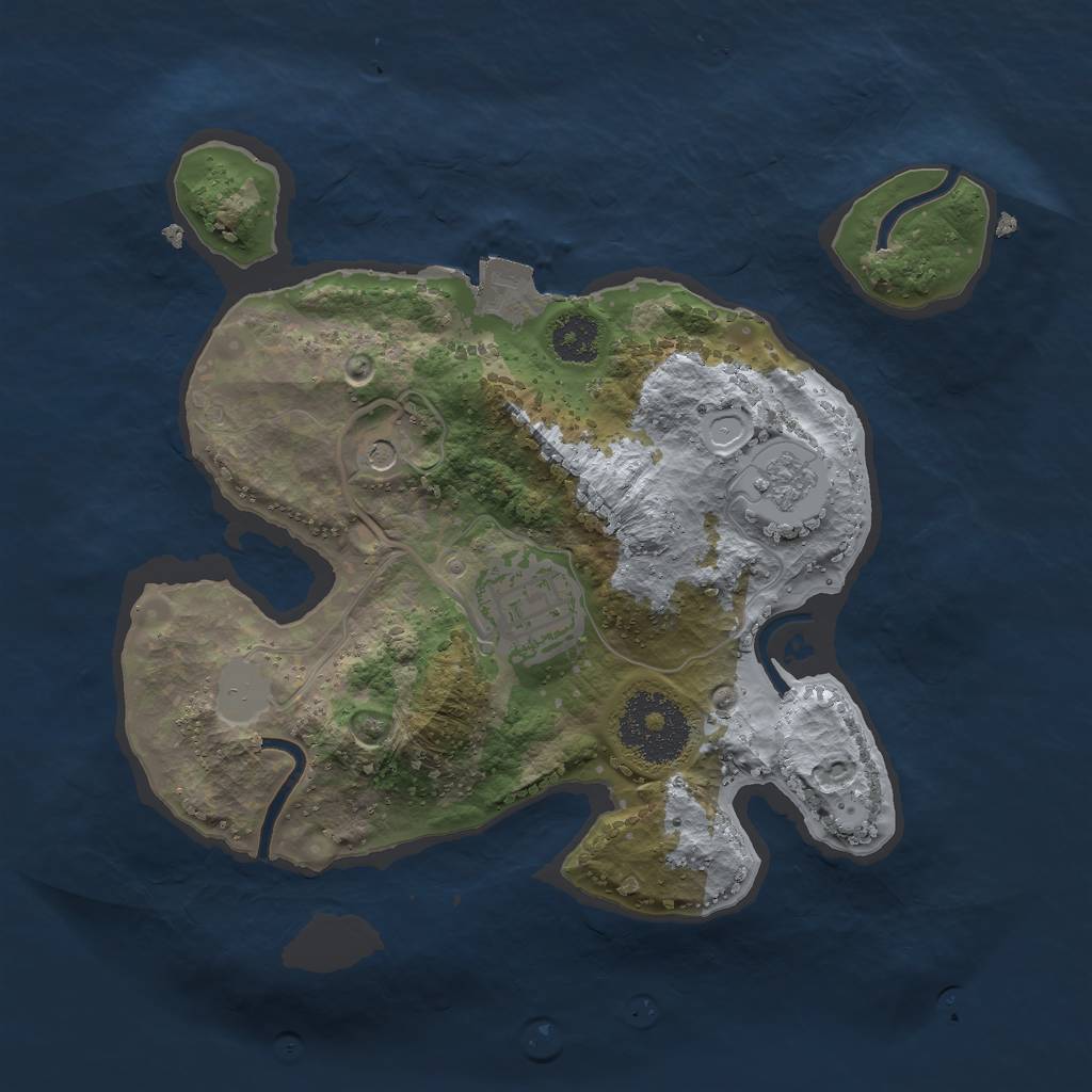 Rust Map: Procedural Map, Size: 2350, Seed: 648249, 6 Monuments