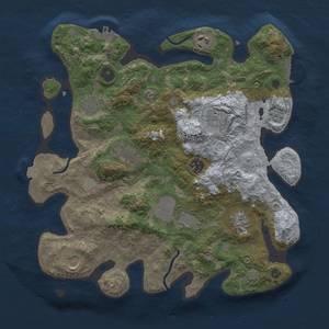 Thumbnail Rust Map: Procedural Map, Size: 3500, Seed: 2072833070, 16 Monuments