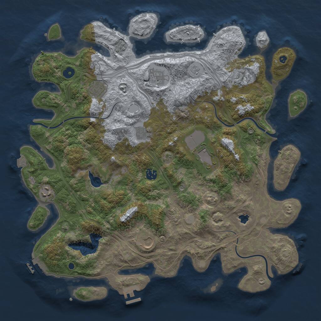 Rust Map: Procedural Map, Size: 4250, Seed: 316462113, 15 Monuments