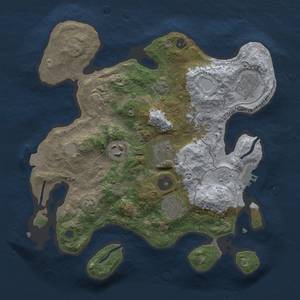 Thumbnail Rust Map: Procedural Map, Size: 3000, Seed: 762312835, 12 Monuments