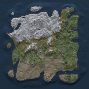 Thumbnail Rust Map: Procedural Map, Size: 3500, Seed: 1890666398, 15 Monuments