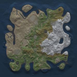 Thumbnail Rust Map: Procedural Map, Size: 3500, Seed: 574350447, 17 Monuments