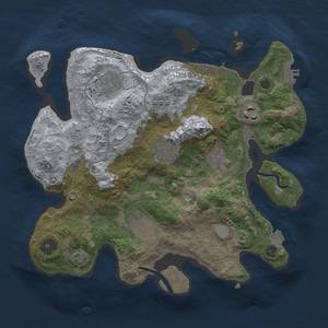 Thumbnail Rust Map: Procedural Map, Size: 3000, Seed: 581448199, 14 Monuments