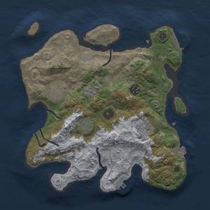 Thumbnail Rust Map: Procedural Map, Size: 3000, Seed: 14964, 12 Monuments