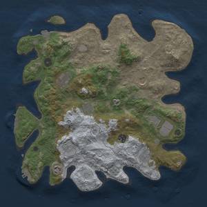 Thumbnail Rust Map: Procedural Map, Size: 3700, Seed: 61749198, 17 Monuments