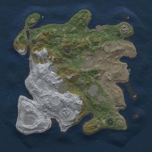 Thumbnail Rust Map: Procedural Map, Size: 3500, Seed: 323370, 16 Monuments