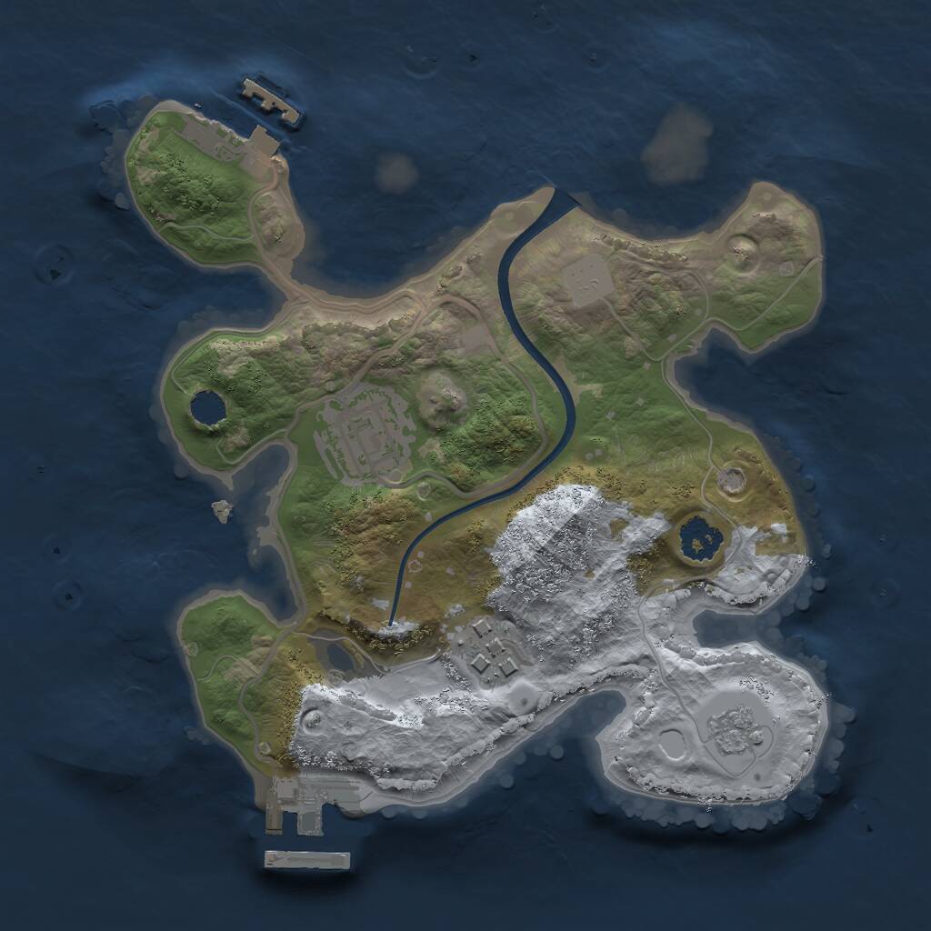 Rust Map: Procedural Map, Size: 2200, Seed: 2104940298, 6 Monuments