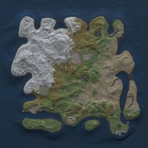 Thumbnail Rust Map: Procedural Map, Size: 3500, Seed: 1777691658, 15 Monuments