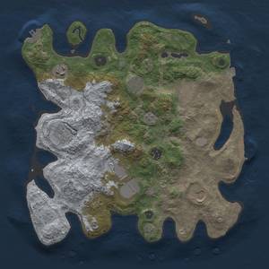 Thumbnail Rust Map: Procedural Map, Size: 3500, Seed: 666548295, 17 Monuments