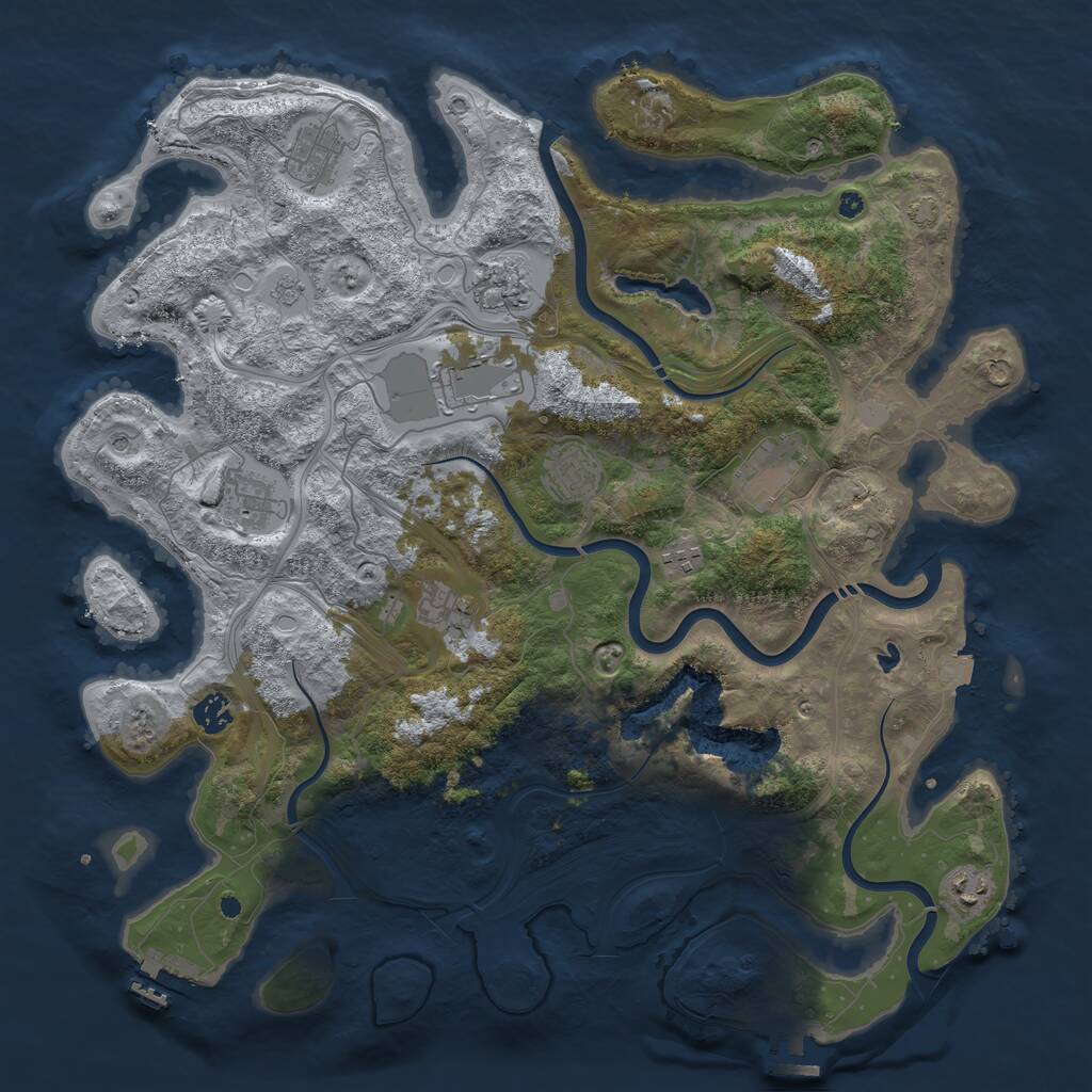 Rust Map: Procedural Map, Size: 4250, Seed: 94152, 16 Monuments