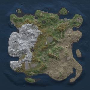 Thumbnail Rust Map: Procedural Map, Size: 3500, Seed: 10988470, 16 Monuments