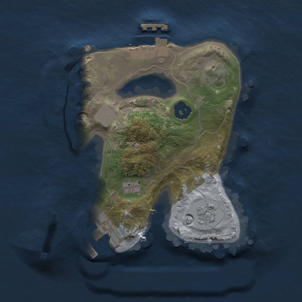 Rust Map: Procedural Map, Size: 1750, Seed: 2029019702, 4 Monuments